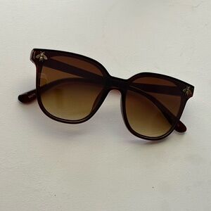 Brown Sunglasses with gold bees